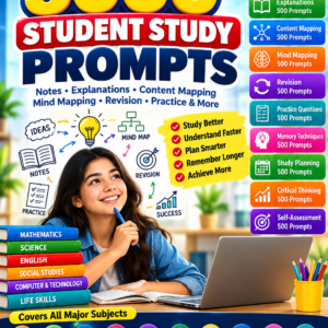 5000 Student Study Prompts | The Complete AI Study Guide for Smarter Learning