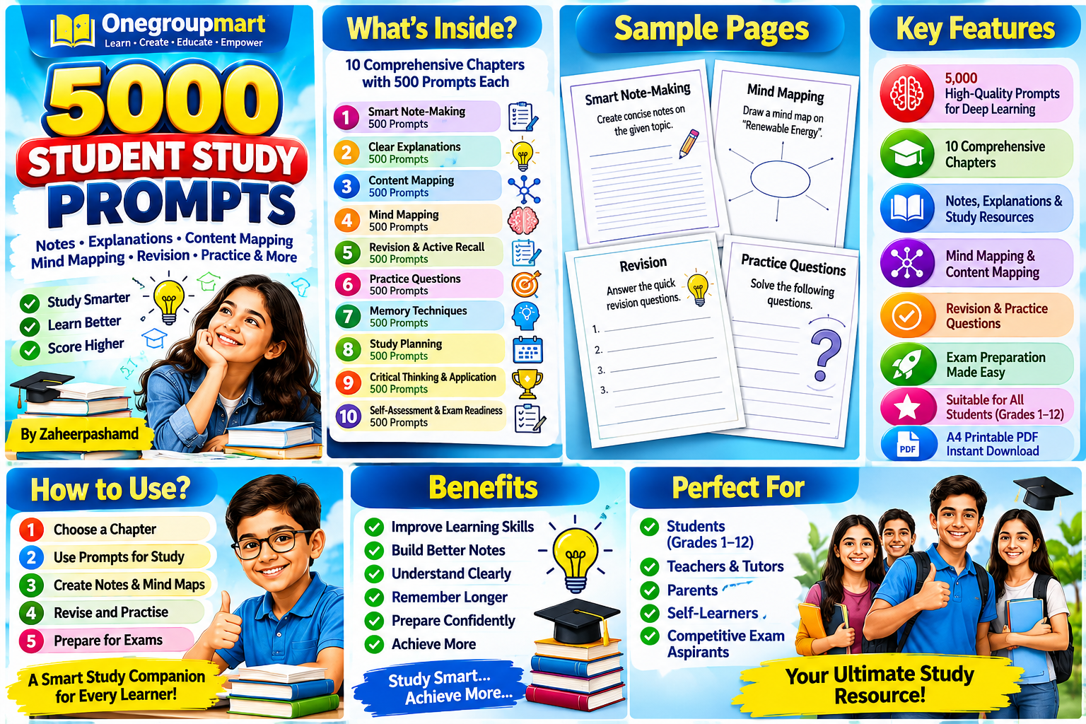 5000 Student Study Prompts | The Complete AI Study Guide for Smarter Learning - Image 2